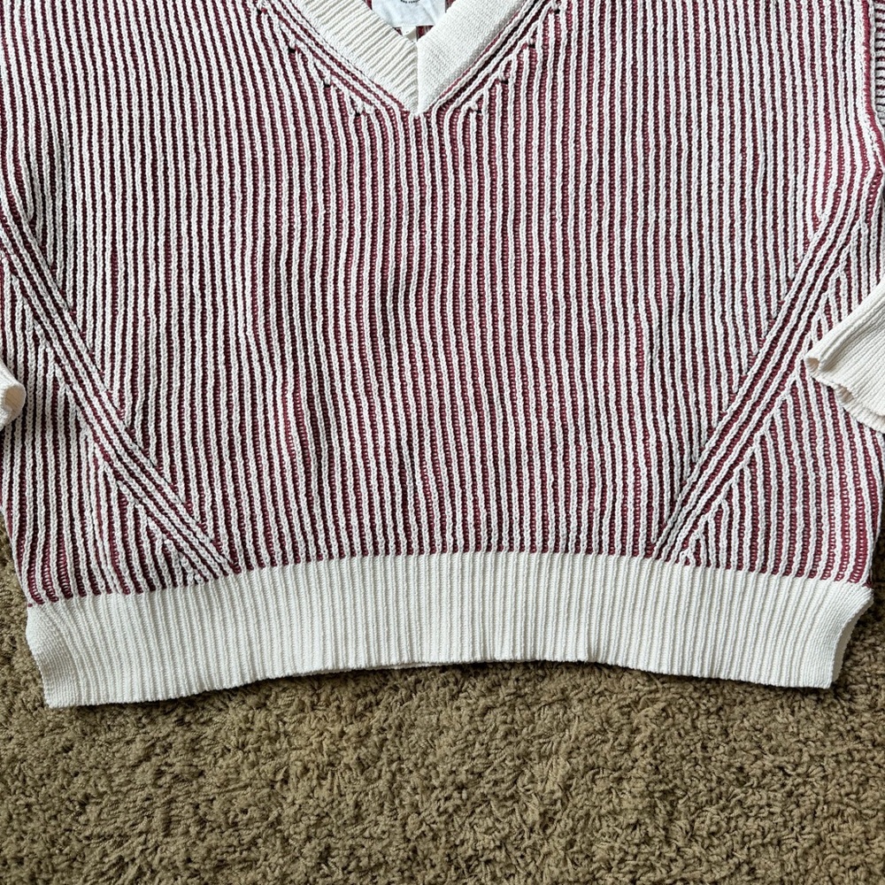 Women’s Aerie Beyond Chenille V-Neck Sweater Size Medium - Picture 4 of 7